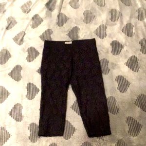 Black lace see-through flower shorts